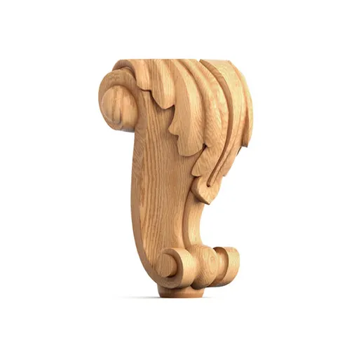 MN-018 Furniture legs wooden acanthus leaf Flemish scroll hardwood